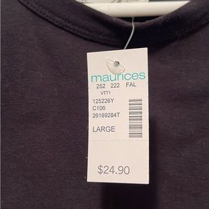 Maurice’s Brand Stretchy Sleeveless bodysuit. Snaps in crotch. Brand new w/tags.
